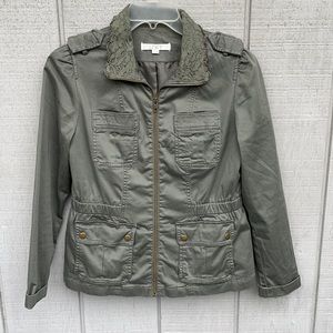 Loft Olive green multi fitted jacket Sz S